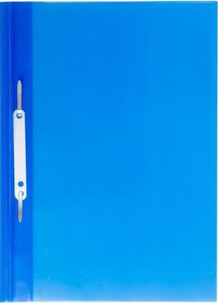 Папка пластикова швидкозшивач economix  а4  без перфорації,"глянець", синя е31515-02