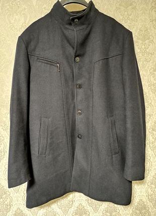 Мужское зимнее пальто кашемир т.синий цвет 54-56 размер10 фото