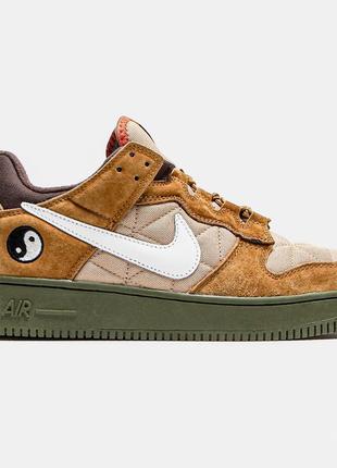 Nike air force low green/brown (термо)