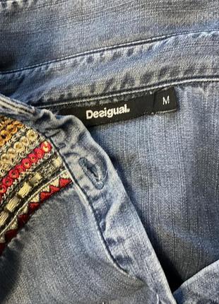 Джинсовая рубашка от бренда desigual/ m/6 фото