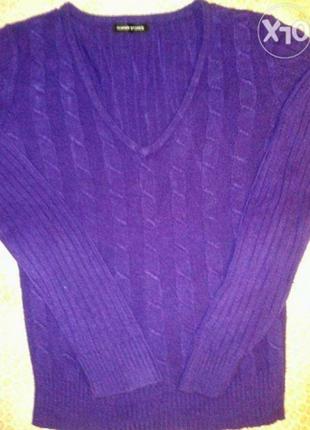 Яркий фиолетовый джемпер/свитер