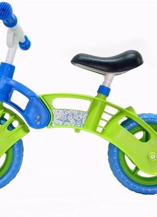 Велобег синий/зеленый, star bike, колеса 10, eva, в кор. 60*40*13см, тм kinder way, украина