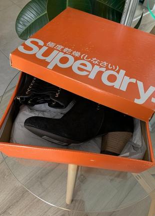 Superdry ботинки ботильоны казаки натуральная замша8 фото