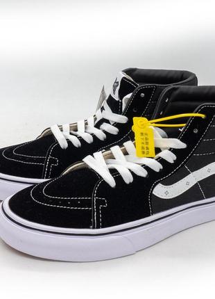 Черные высокие кеды в стиле vans old skool венс олд скул. 38. размеры в наличии: 38, 39.