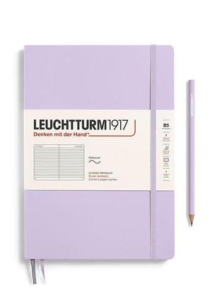 Блокнот leuchtturm1917, composition (b5), м'яка обкладинка, lilac, крапка (368153)6 фото