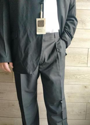 Костюм классический черный в полоску