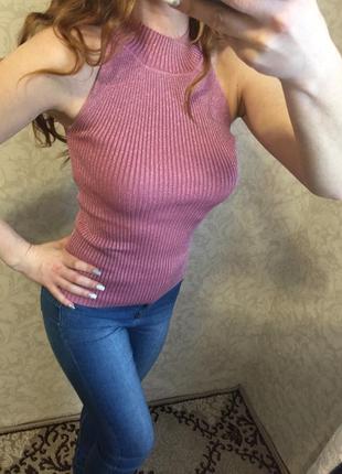 Ідеальна блуза в рубчик з люрексом