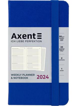 Еженедельник 90*150 axent 2024 pocket strong классический синий (8508-24-38-a)
