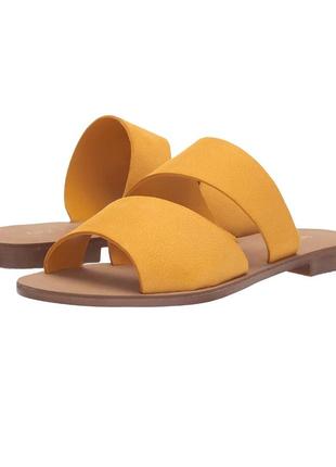 Фирменные кожаные  босоножки шлепки nine west em down , р. 6