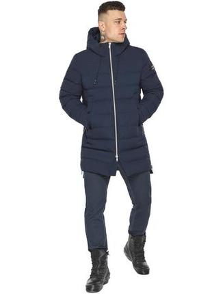 Модна чоловіча куртка зимова колір темно-синій модель 49023