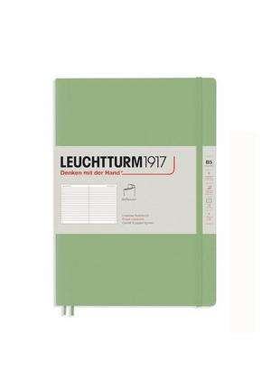 Блокнот leuchtturm1917 muted colours, composition (b5), мягкая обложка, sage, линия (363927)