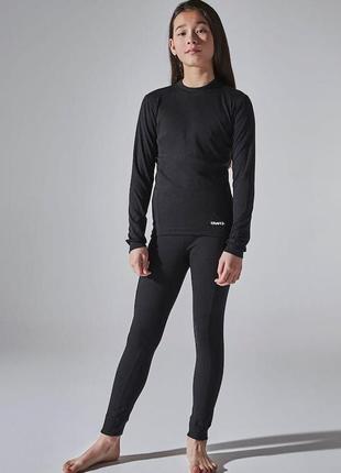 Комплект термобілизни craft core dry baselayer set junior black розмір 74-802 фото