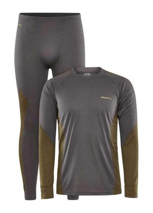 Комплект термобілизни craft core dry baselayer set man granite-fir розмір s