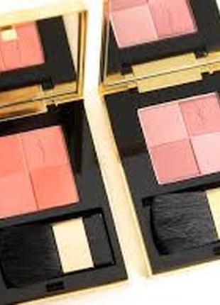 Yves saint laurent ysl blush radiance румяна для лица 4-цветные компактные №1 коричная роза