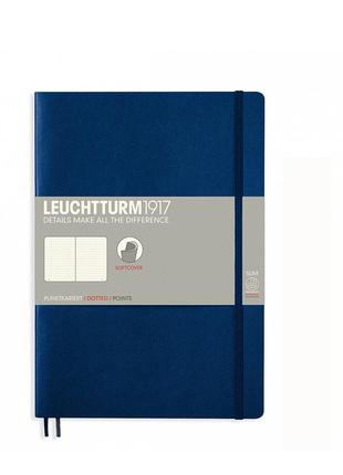 Блокнот leuchtturm1917 composition (b5), мягкая обложка, темно-синий, точка (349301)