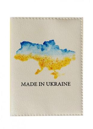 Обложка на паспорт made in ukraine. белая