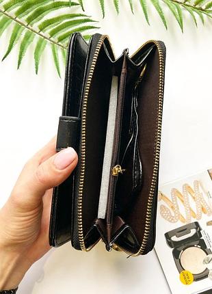 Кошелёк женский чёрный, жіночий гаманець