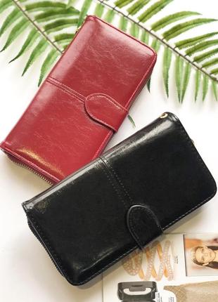 Кошелёк женский чёрный, жіночий гаманець