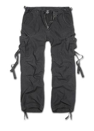 Штаны мужские brandit m65 vintage black черные брюки карго брандит (s)