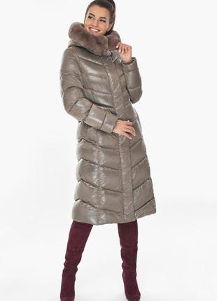 Жіноча таупова куртка з пухнастою облямівкою модель 565865 фото