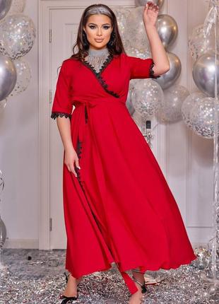 Роскошное женское платье, большие размеры (батал) |  новогодняя коллекция 20245 фото