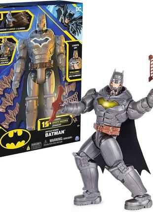 Інтерактивна фігурка бетмен 30см з аксесуарами 20 звуків batman dc comics spin master 6064970