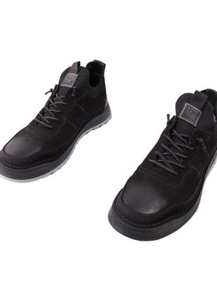 Кеды мужские cosottinni черные натуральный нубук, 43