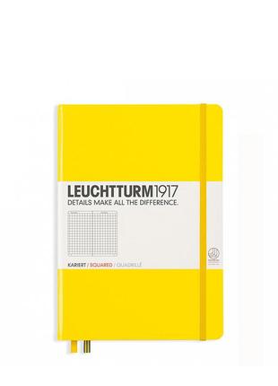 Блокнот leuchtturm1917 средний, лимонный, клетка (344799)