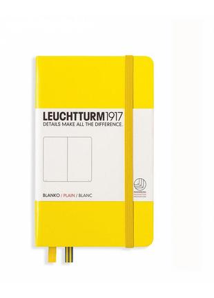 Блокнот leuchtturm1917 карманный, лимонный, чистые листы (344797)