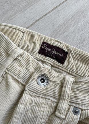 Мужские штаны оригинал вермишелька бежевые pepe jeans3 фото