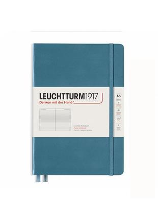 Блокнот leuchtturm1917 rising colours средний, stone blue, линия (363335)