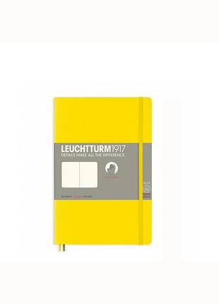 Блокнот leuchtturm1917 paperback (b6+), мягкая обложка, лимонный, чистые листы (358304)