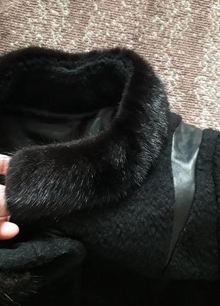 Итальянское невероятное пальто шуба из альпаки и мехом шерсти в виде max mara6 фото