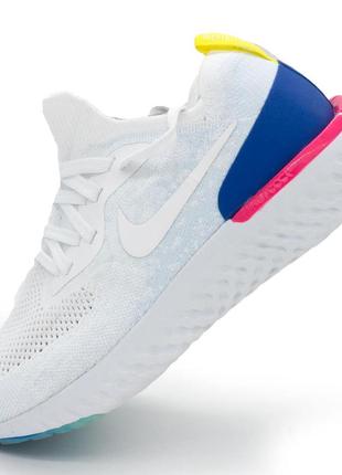 Кросівки для бігу nike epic react flyknit білі. топ якість! 40. розміри в наявності: 40, 41, 42, 43, 44, 45.