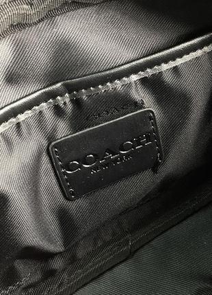 Чоловіча сумка coach academy crossbody signature canvas чорна барсетка10 фото