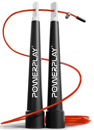 Скакалка скоростная powerplay 4202 ultra speed rope красная (2.9m.) изготавливается из прочного pp и pvc, имеет удобные ручки