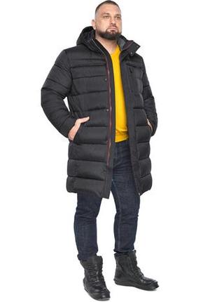 Куртка зимняя мужская большого размера в чёрном цвете модель 51864