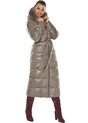 Женская куртка с манжетами цвет тауп модель 59485