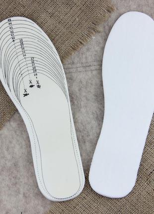 Зимние теплые стельки для обуви шерстяные на мягкой латексной подкладке 26-44 размер (28,5 см) обрезные4 фото