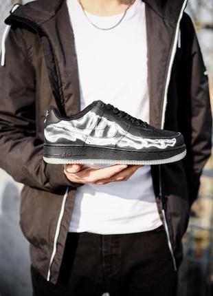 Кросівки кеді nike air force 1 skeleton black кросівки, кеди1 фото