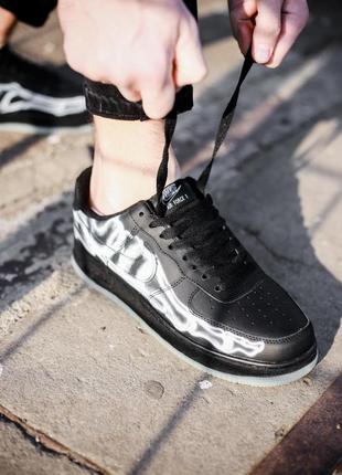 Кросівки кеді nike air force 1 skeleton black кросівки, кеди3 фото