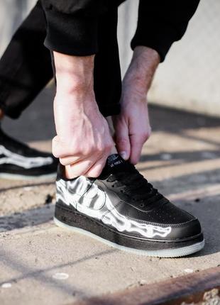 Кросівки кеді nike air force 1 skeleton black кросівки, кеди4 фото