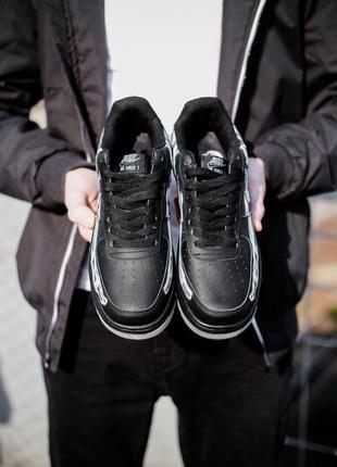 Кросівки кеді nike air force 1 skeleton black кросівки, кеди7 фото