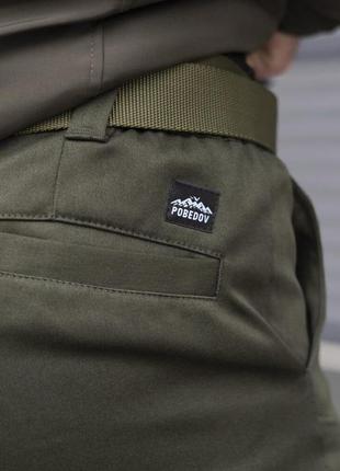 Штани карго чоловічі зимові з кишенями хакі pobedov trousers tactical зима6 фото