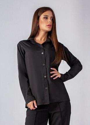 Жіноча класична сорочка чорного кольору р.42/44 374348