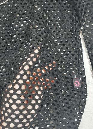 Стильная сетка, сетка с кольцом, крупная сетка. кроп топ.