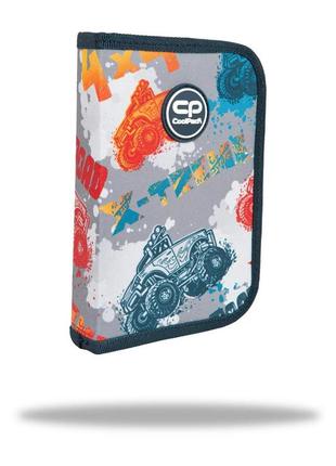 Пенал на молнии  coolpack clipper offroad с органайзером для ручек (f076671)