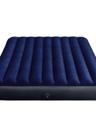 Матрас надувной двухместный 152х203х25 см intex 64759 classic downy airbed, двуспальный6 фото