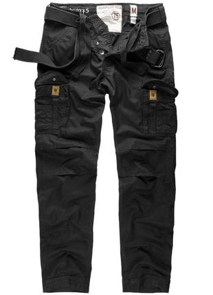 Штани чоловічі surplus premium trousers slimmy чорні штани карго сурлюс (s)