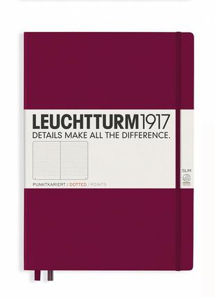 Блокнот leuchtturm1917 master slim a4+, винный, точка (359787)